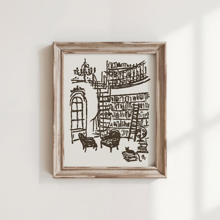 The Bookshelf Art Print