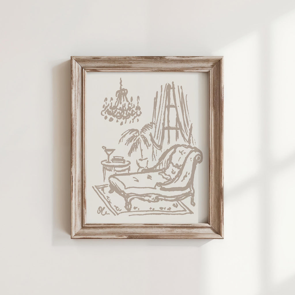 Fainting Couch Art Print, preview 1