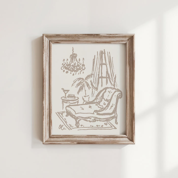 Fainting Couch Art Print