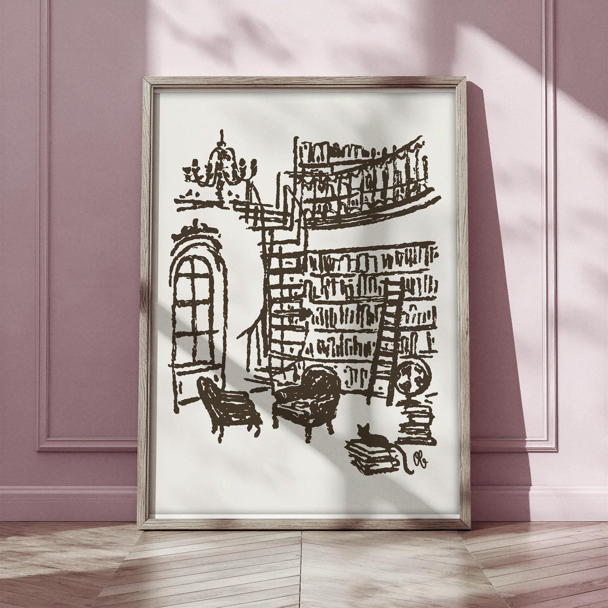 The Bookshelf Art Print, preview 5