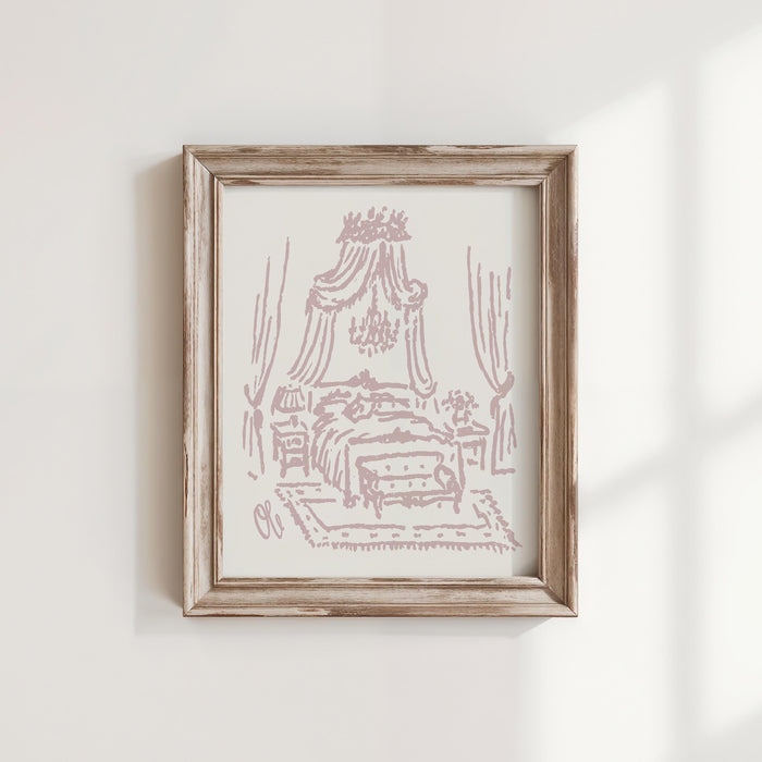 Canopy Bed Art Print
