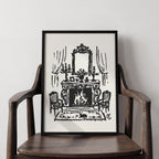 French Fireplace Art Print, preview 3