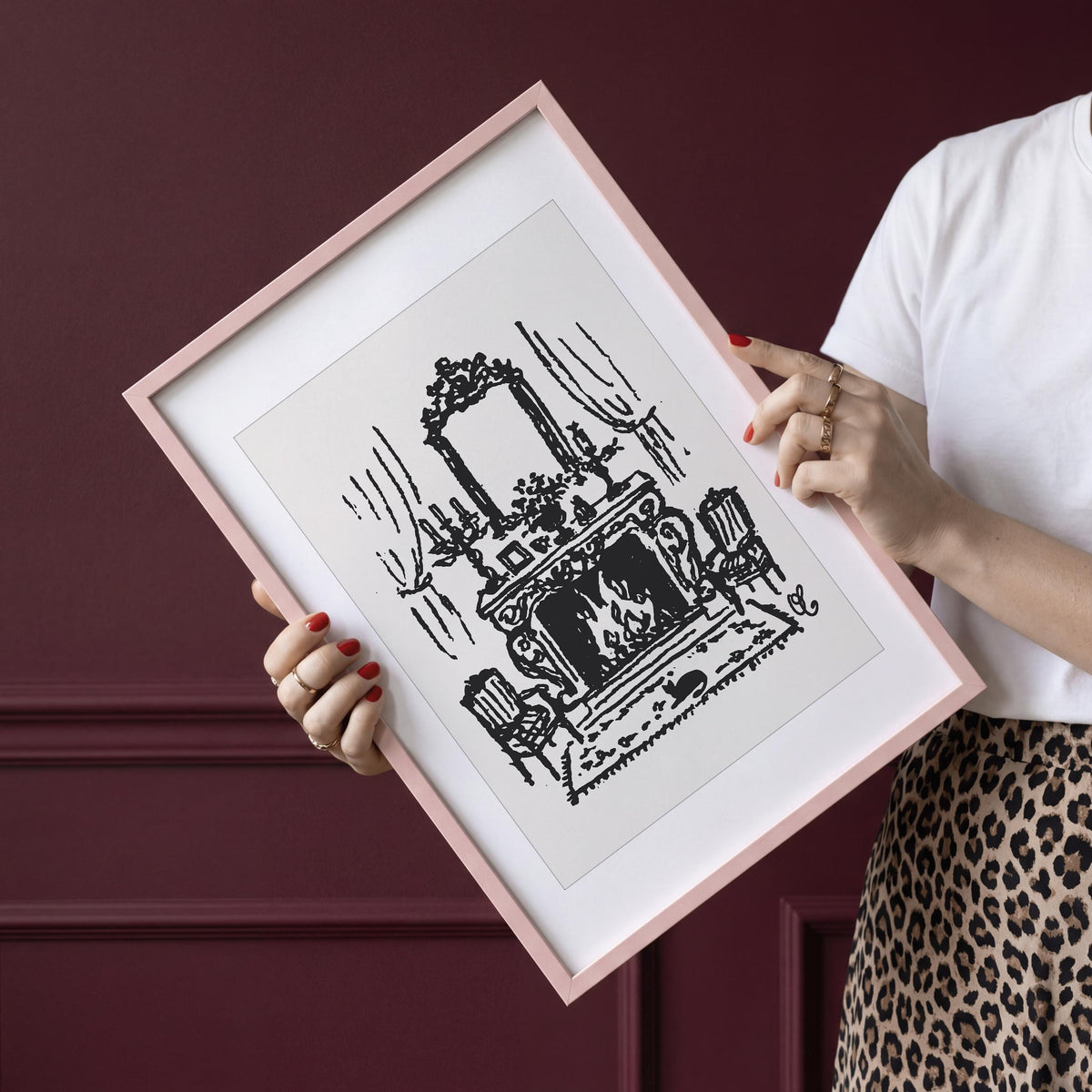 French Fireplace Art Print, preview 15
