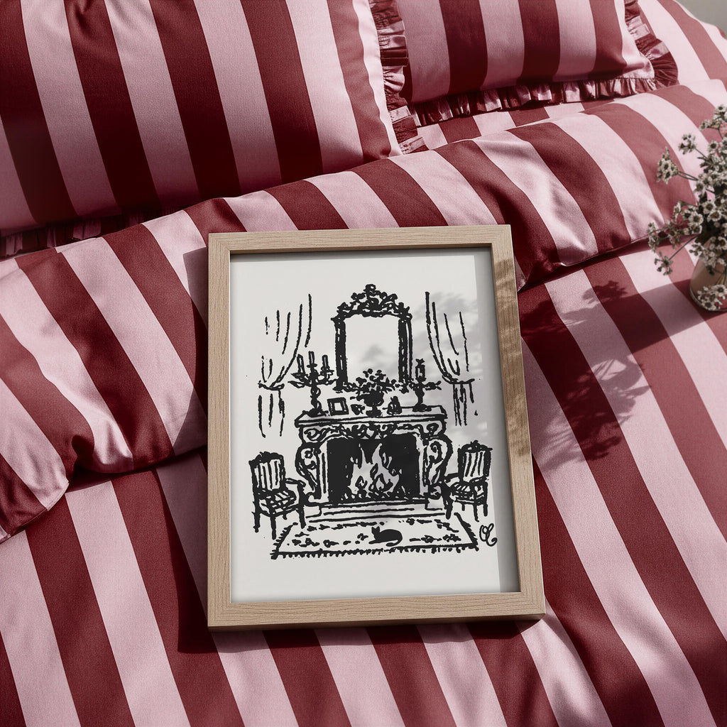 French Fireplace Art Print, preview 7