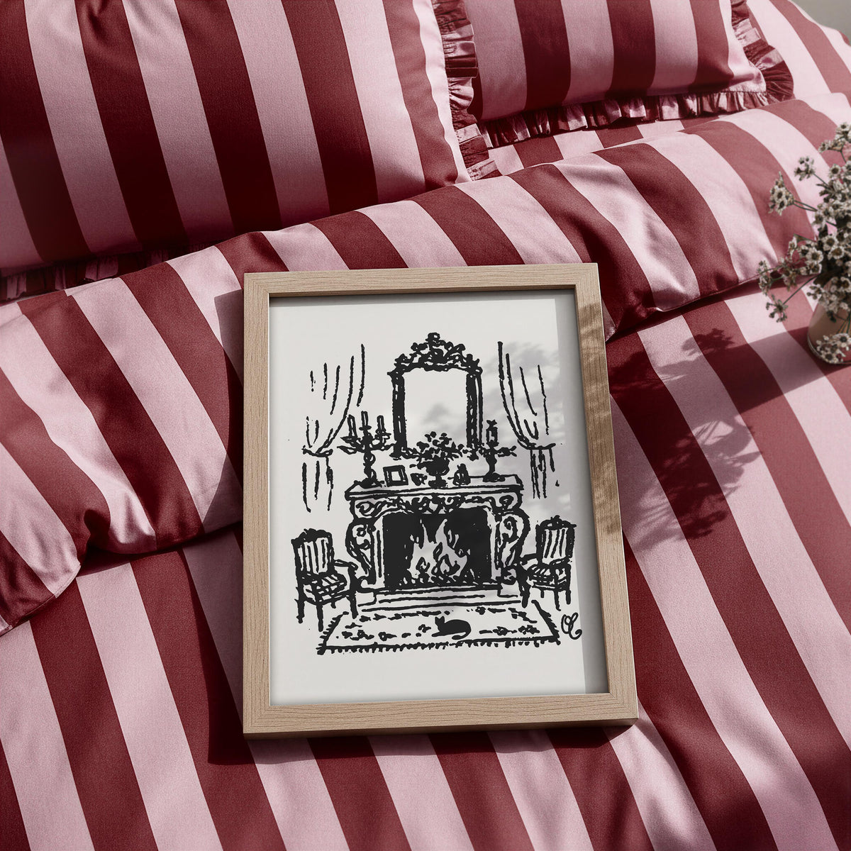 French Fireplace Art Print, preview 7