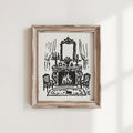 French Fireplace Art Print, preview 1