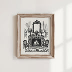 French Fireplace Art Print, preview 1