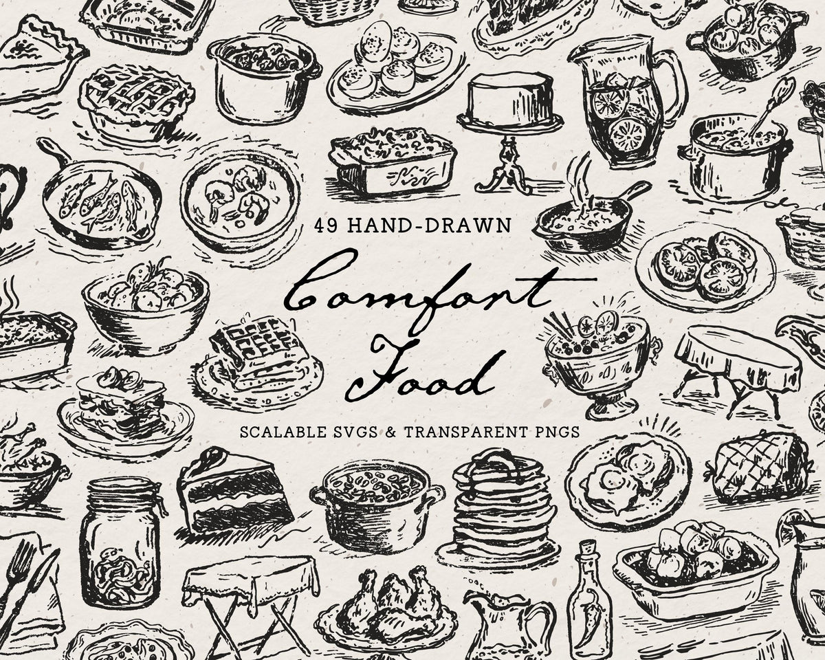 Comfort Food Doodle Pack, preview 1