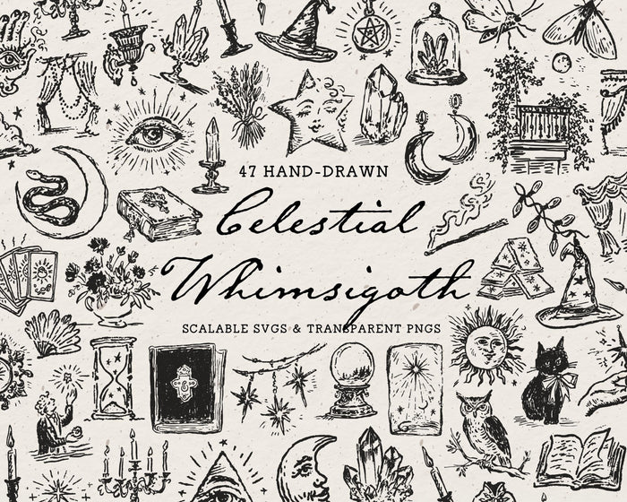 Celestial Whimsigoth Doodle Pack