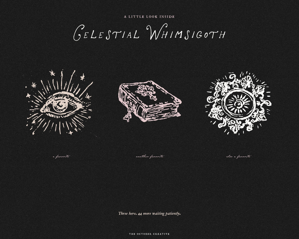 Celestial Whimsigoth Doodle Pack, preview 9