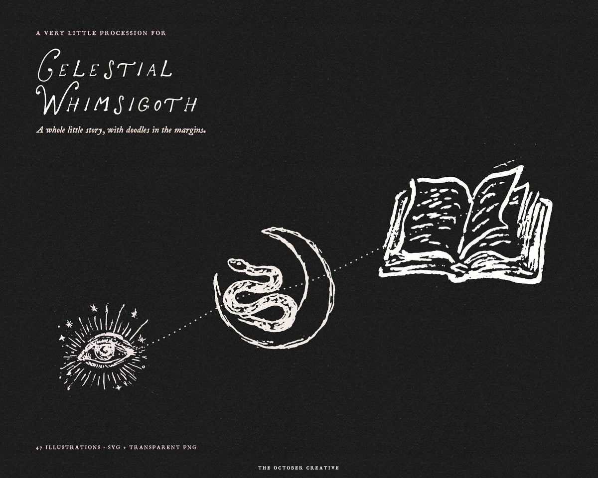 Celestial Whimsigoth Doodle Pack, preview 13