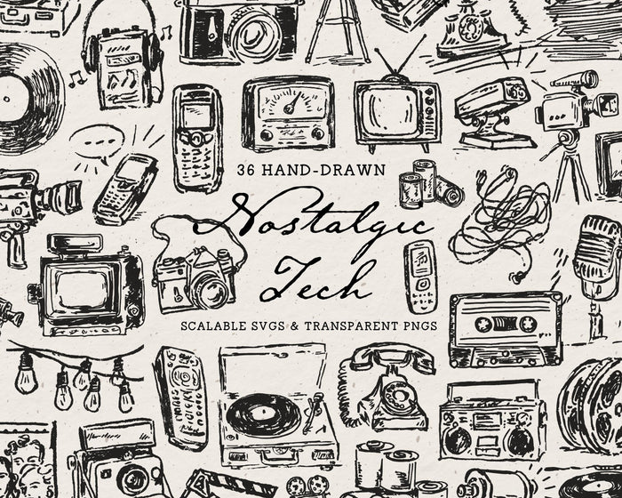 Nostalgic Tech Doodle Pack