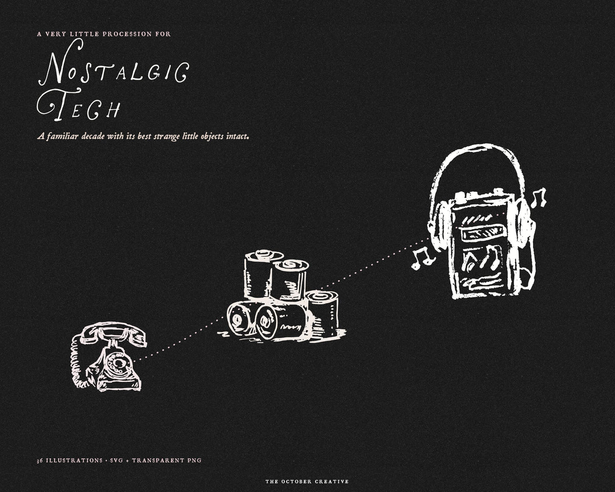 Nostalgic Tech Doodle Pack, preview 15