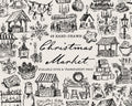 Christmas Market Doodle Pack, preview 1