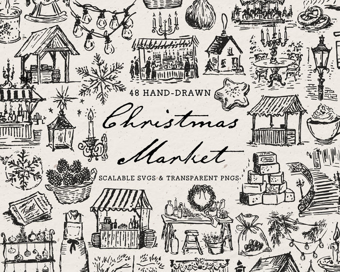 Christmas Market Doodle Pack