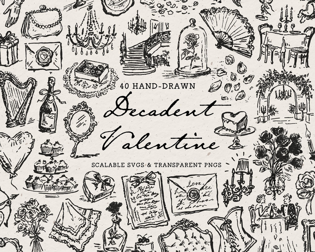 A Decadent Valentine Doodle Pack, preview 1