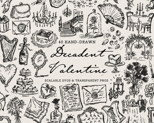 A Decadent Valentine Doodle Pack, preview 1