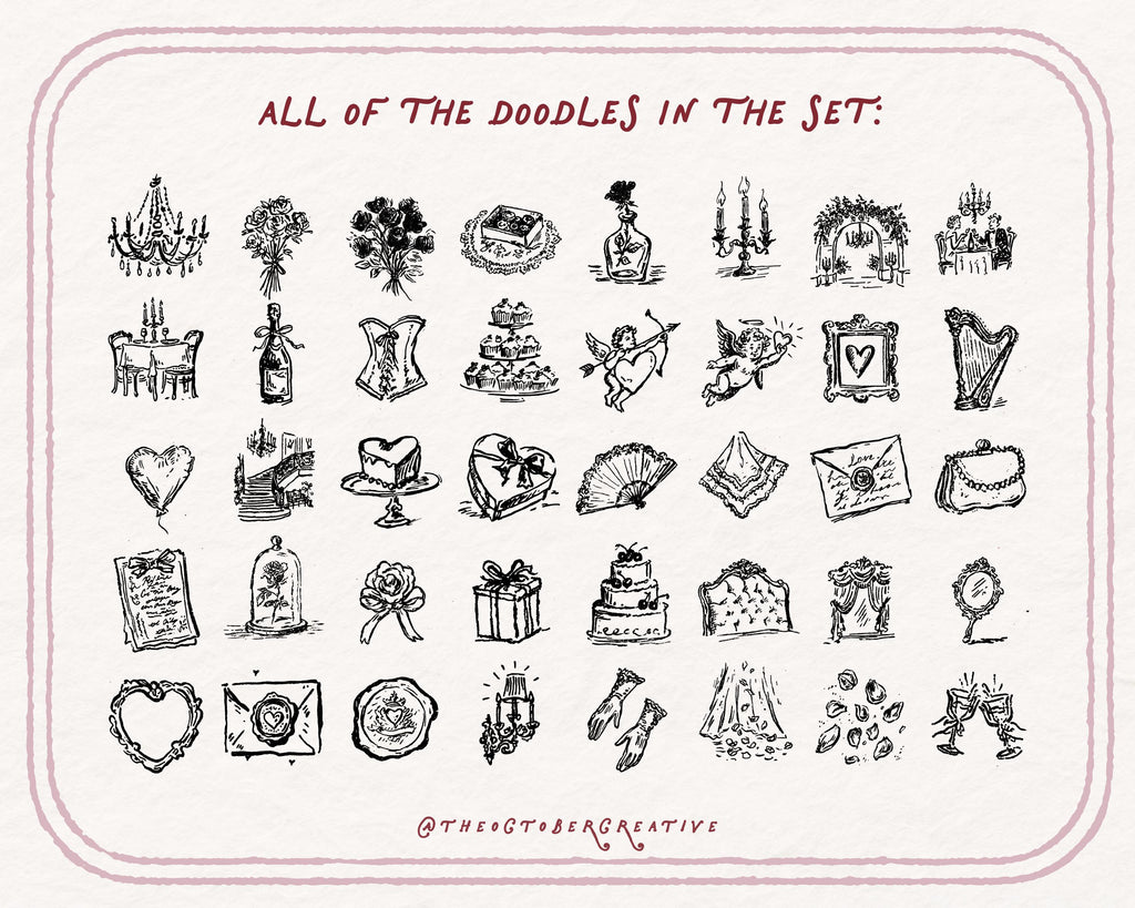 A Decadent Valentine Doodle Pack, preview 5