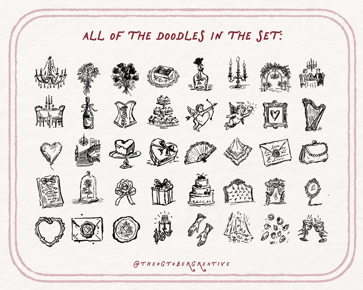 A Decadent Valentine Doodle Pack, preview 5