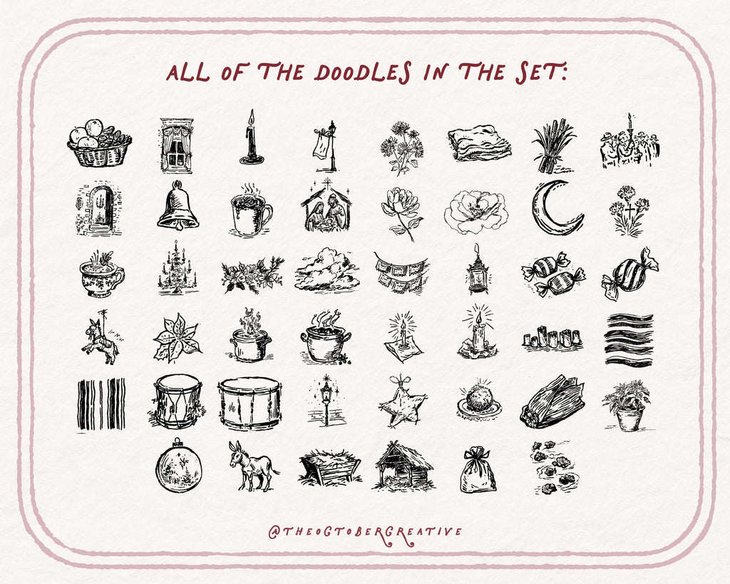Las Posadas Doodle Pack, preview 5