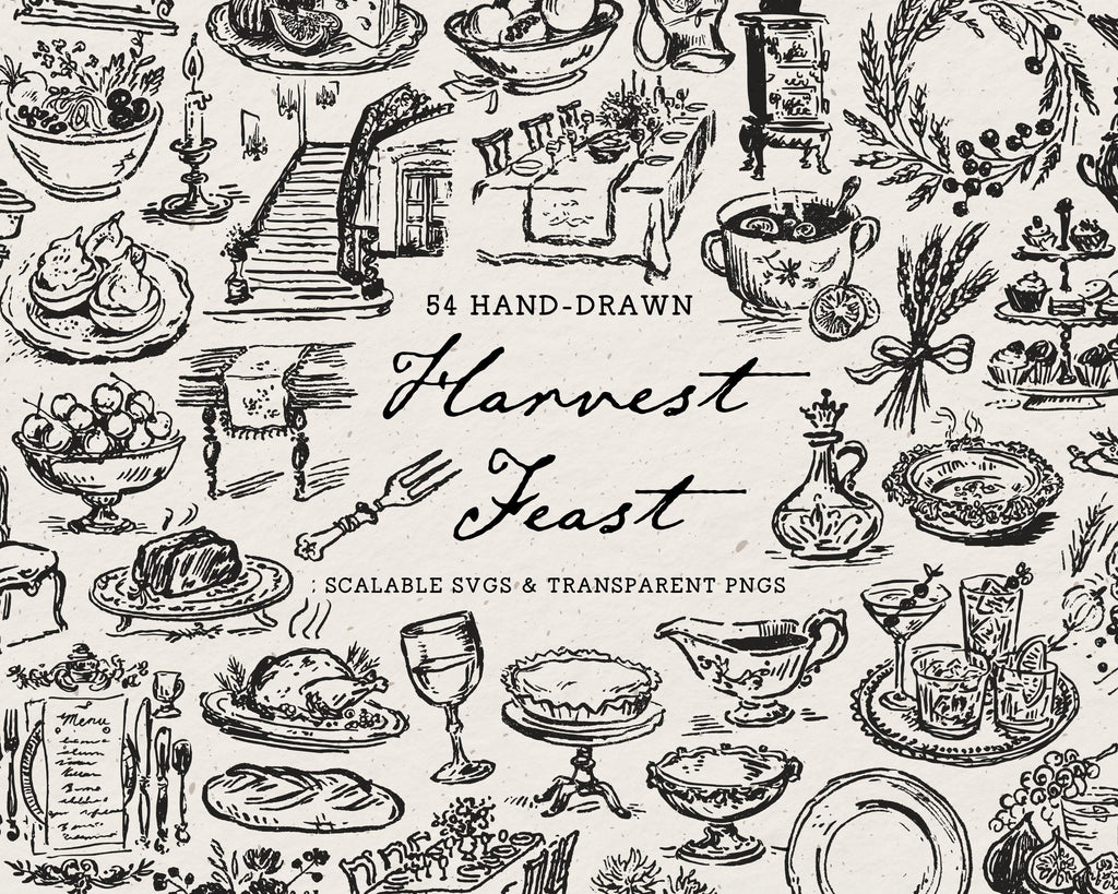Harvest Feast Doodle Pack, preview 1