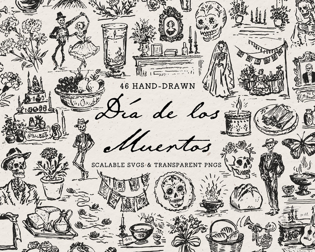 Dia de los Muertos Doodle Pack, preview 1