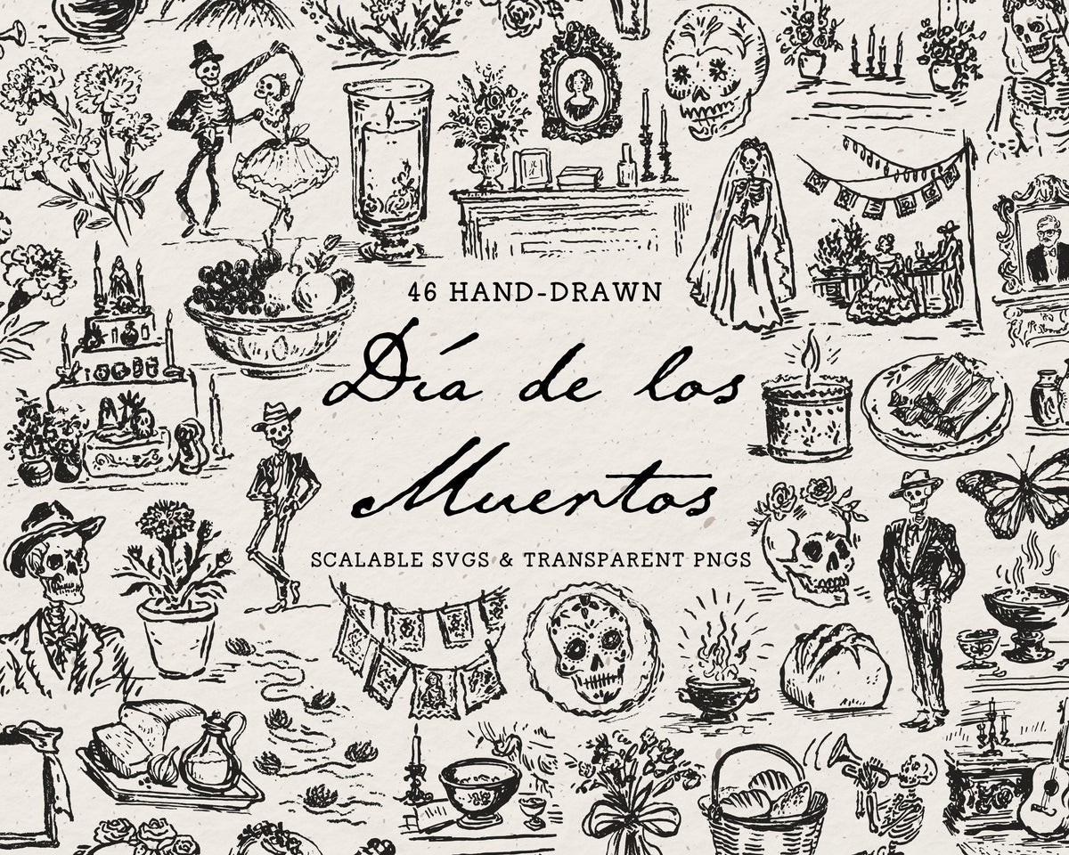 Dia de los Muertos Doodle Pack, preview 1