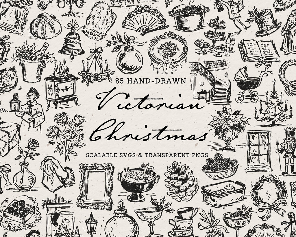 A Victorian Christmas Doodle Pack, preview 1