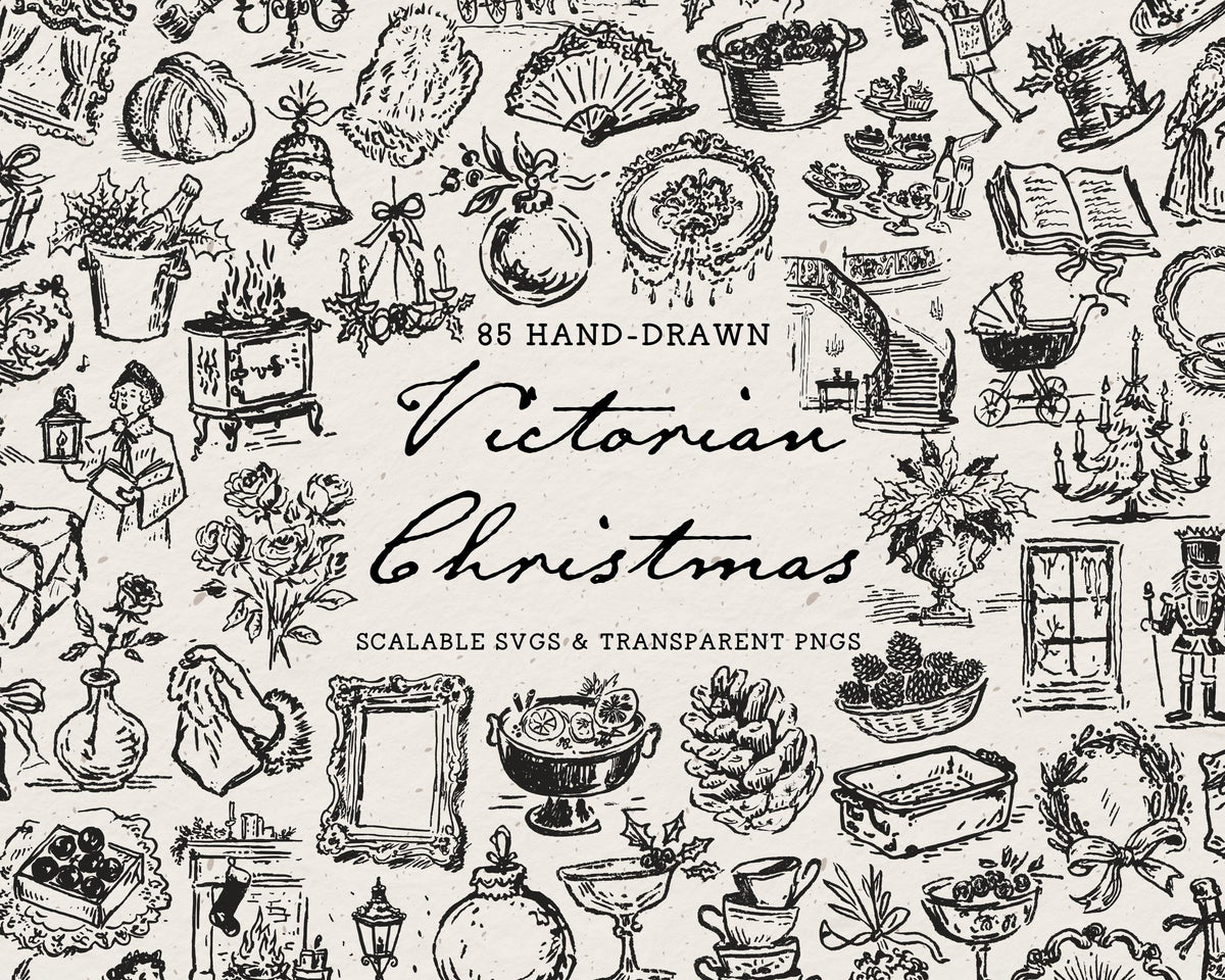 A Victorian Christmas Doodle Pack, preview 1