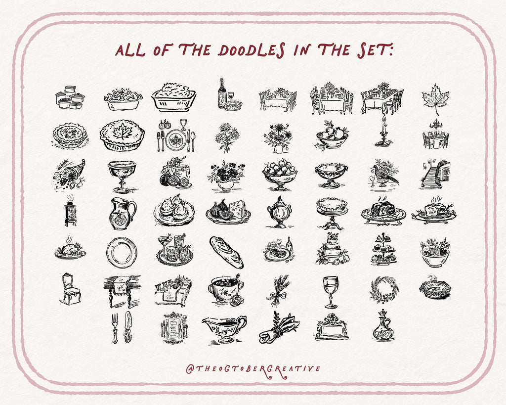 Harvest Feast Doodle Pack, preview 5