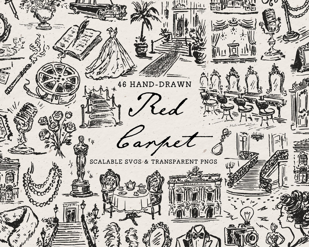 Red Carpet Doodle Pack, preview 1