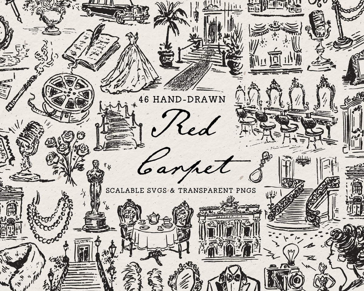 Red Carpet Doodle Pack, preview 1
