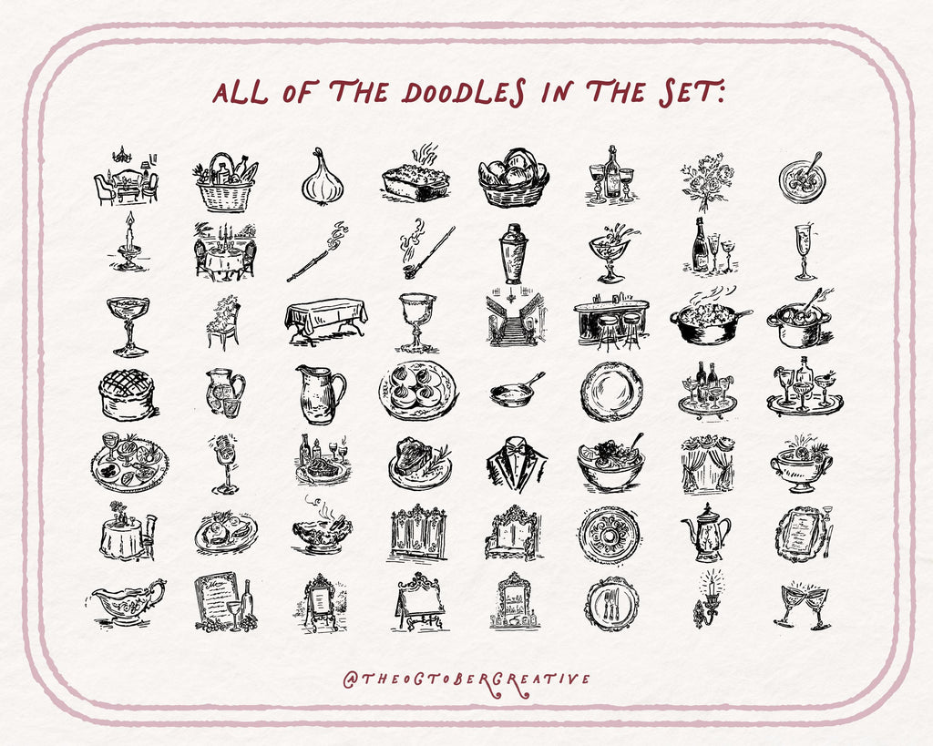 Supper Club Doodle Pack, preview 5