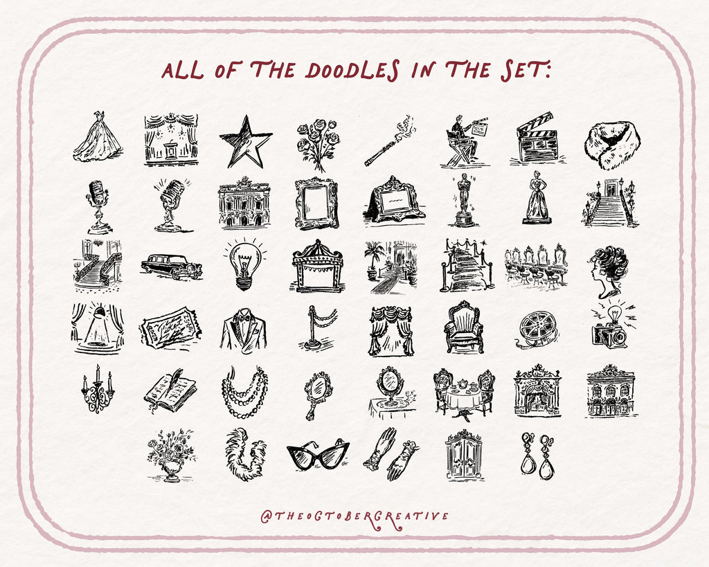 Red Carpet Doodle Pack, preview 5