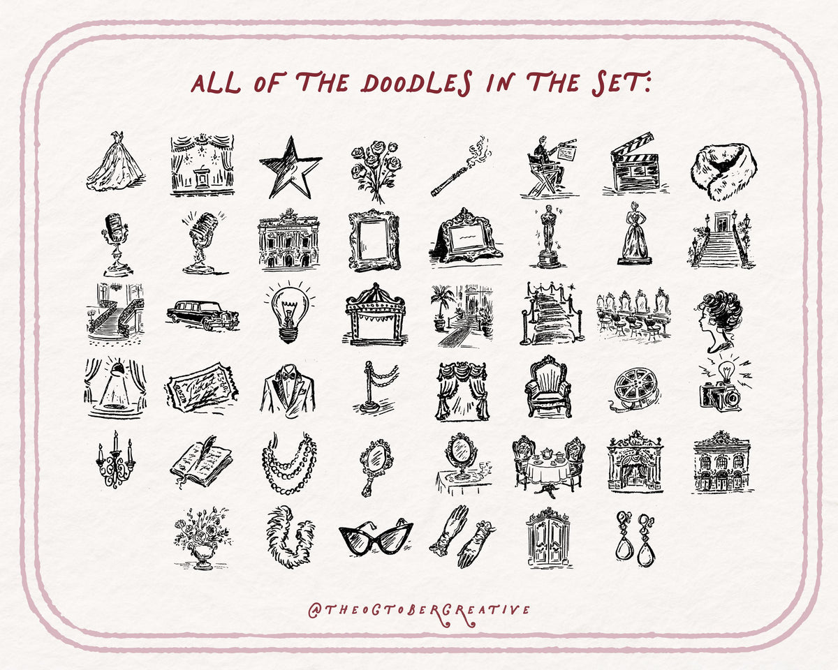 Red Carpet Doodle Pack, preview 5