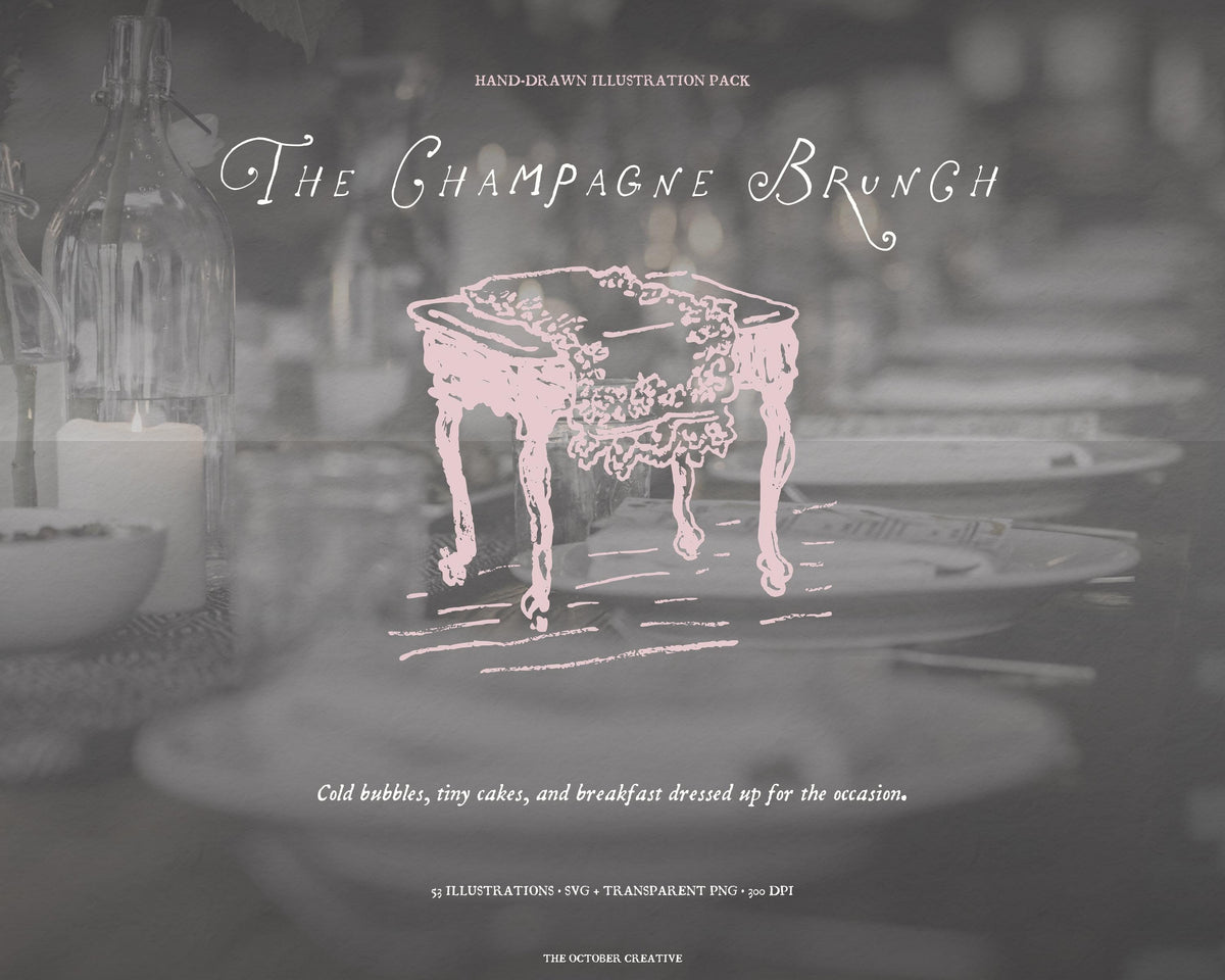 The Champagne Brunch Doodle Pack, preview 7