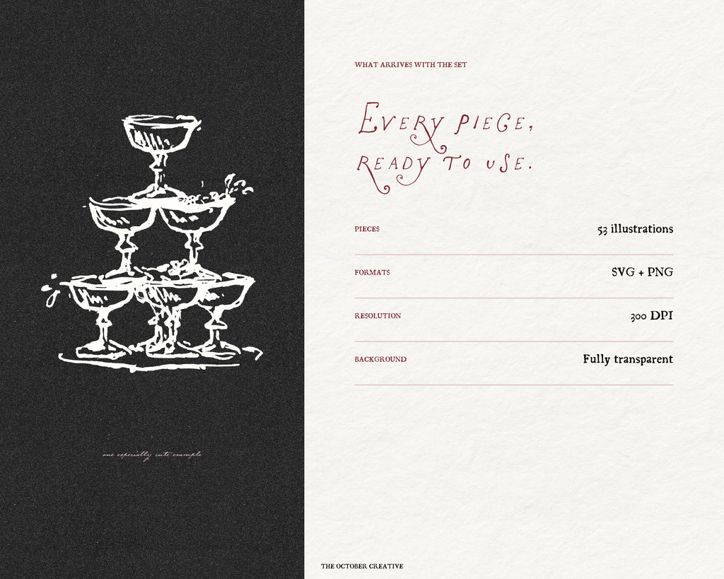 The Champagne Brunch Doodle Pack, preview 11