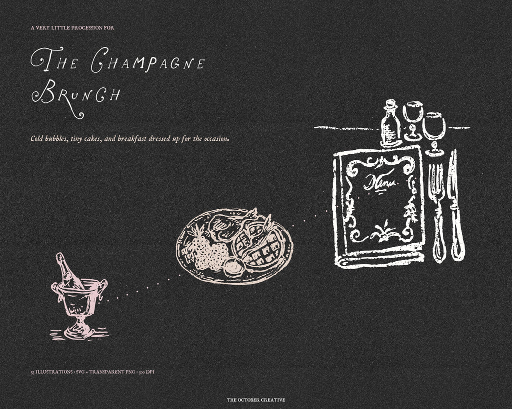 The Champagne Brunch Doodle Pack, preview 15