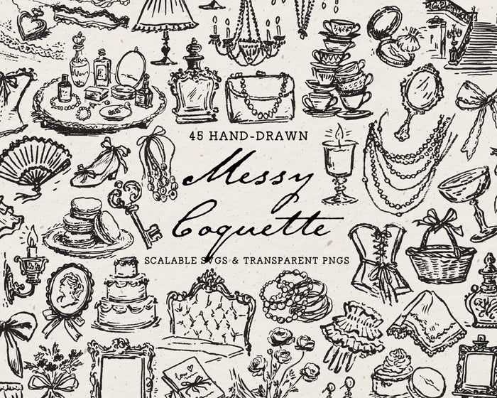 Messy Coquette Doodle Pack