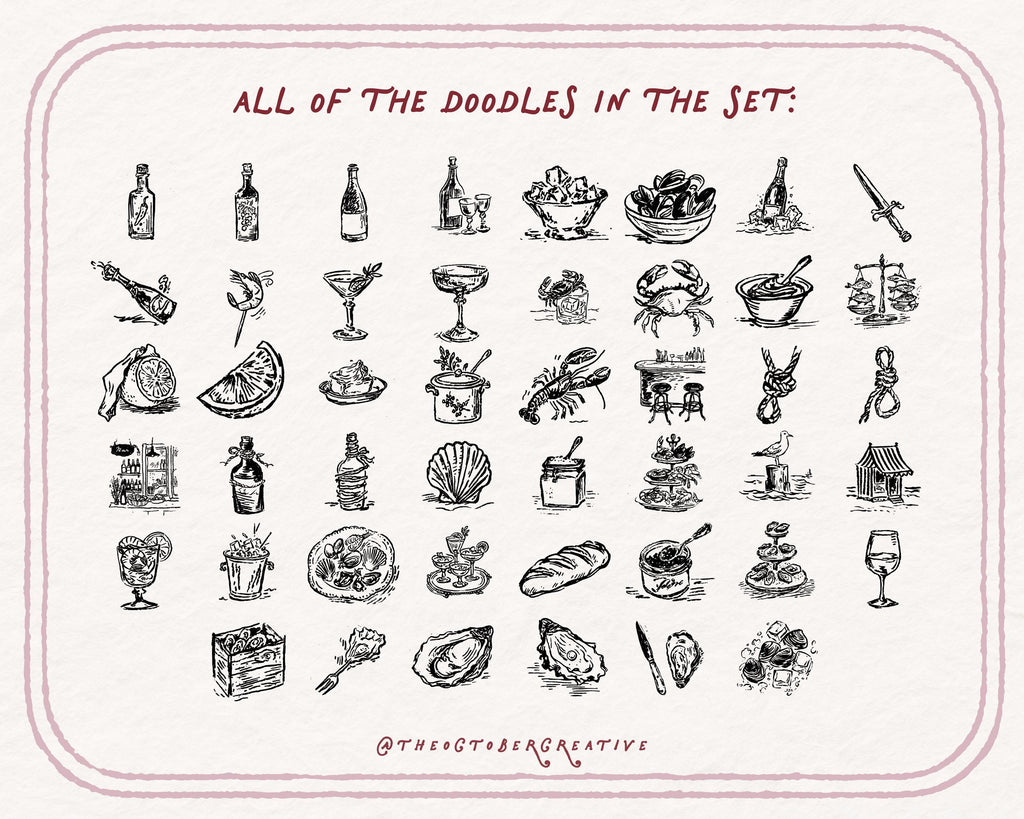 Oyster Bar Doodle Pack, preview 5
