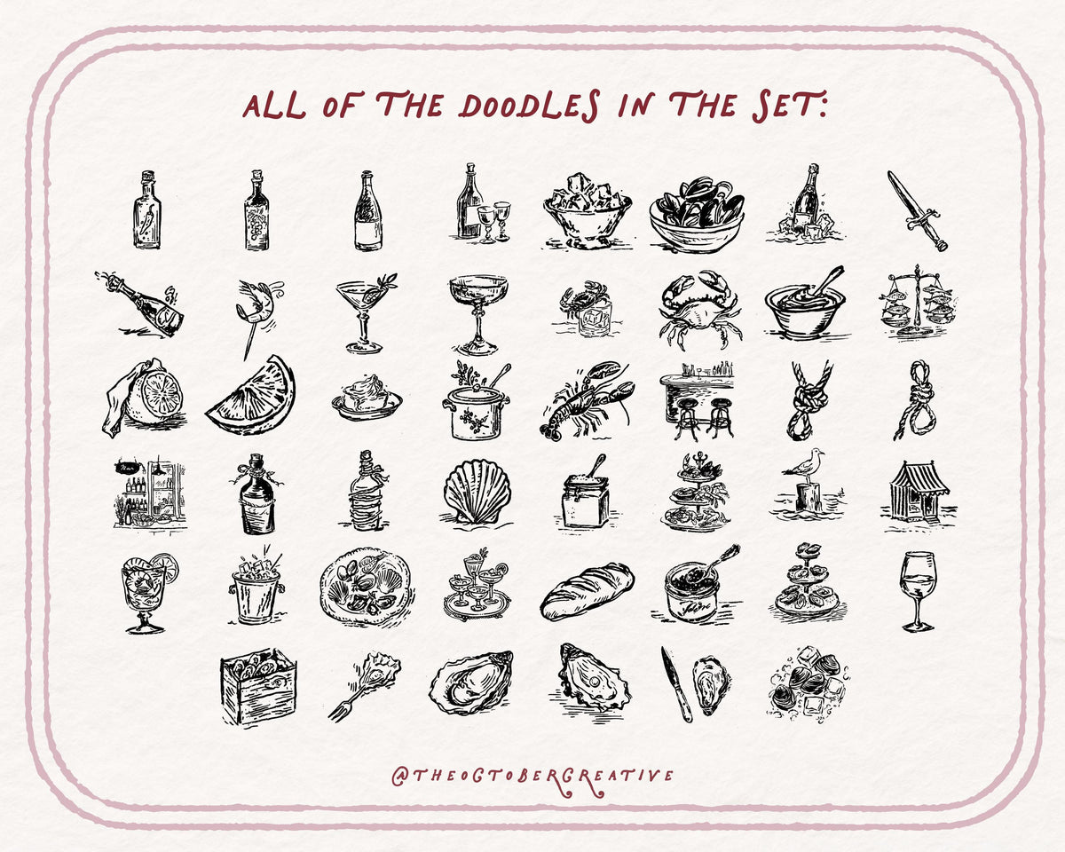 Oyster Bar Doodle Pack, preview 5