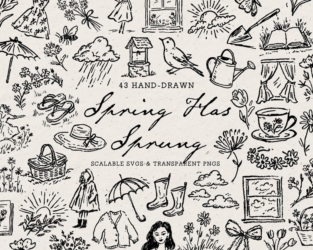 Spring 4-Pack Doodle Bundle, preview 2