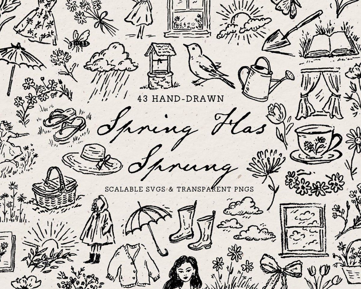 Spring 4-Pack Doodle Bundle, preview 2