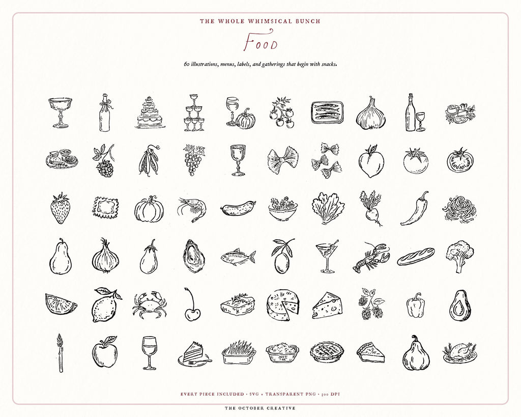 Foodie 4-Pack Doodle Bundle, preview 6