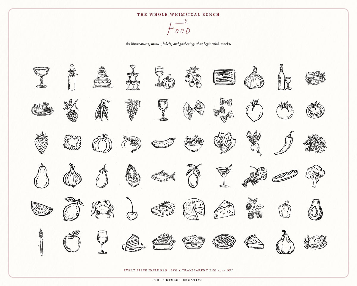 Foodie 4-Pack Doodle Bundle, preview 6