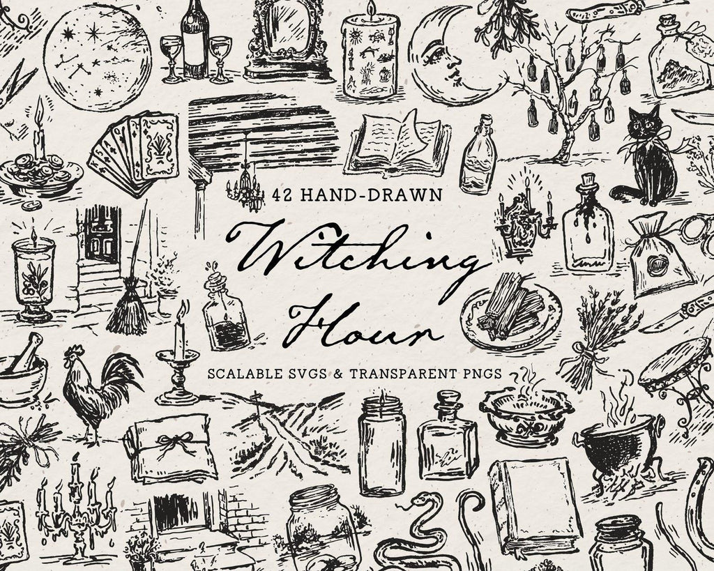 Witchy 4-Pack Doodle Bundle, preview 5