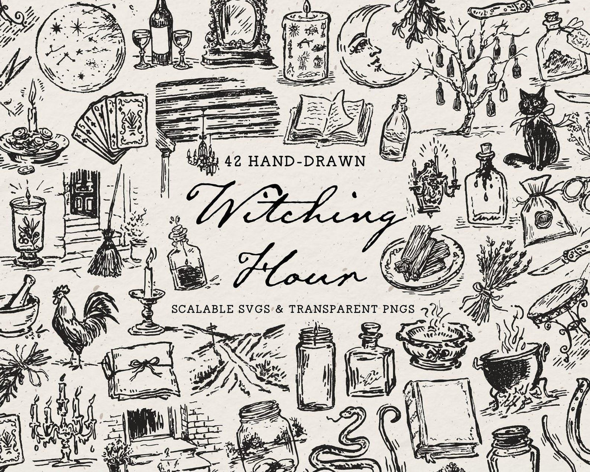 Witchy 4-Pack Doodle Bundle, preview 5