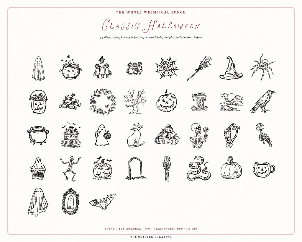 Halloween 4-Pack Doodle Bundle, preview 6