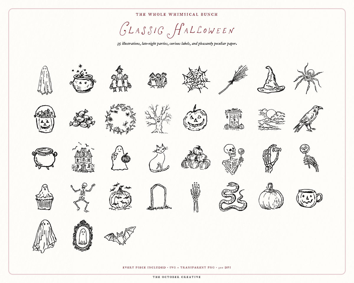 Halloween 4-Pack Doodle Bundle, preview 6