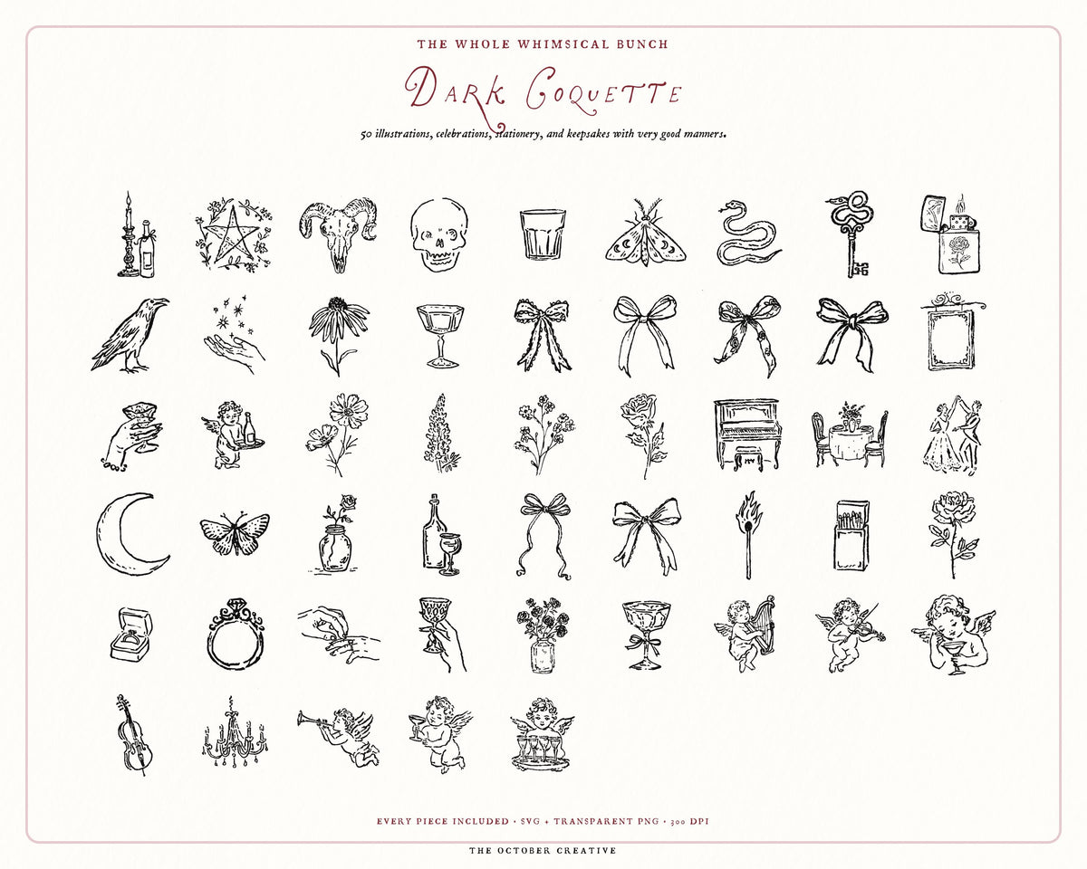 Coquette 4-Pack Doodle Bundle, preview 9